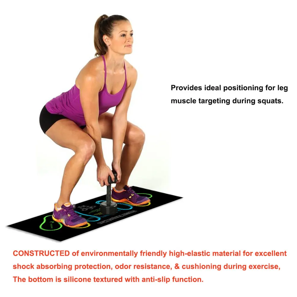 PU 스쿼트 매트 운동 무릎 매트 다기능 스트레치 매트 안티 슬립 무릎 푸시 업 패드 홈 체육관 운동을위한 3 위치