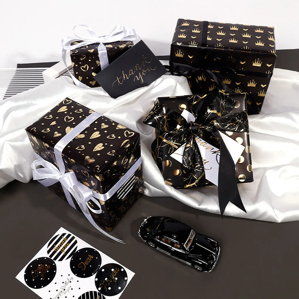 Polka Bouquet Paper Luxurious Birthday Gift Packaging Christmas Wrapping Paper High-Gloss Decorative Gift Paper For Birthdays