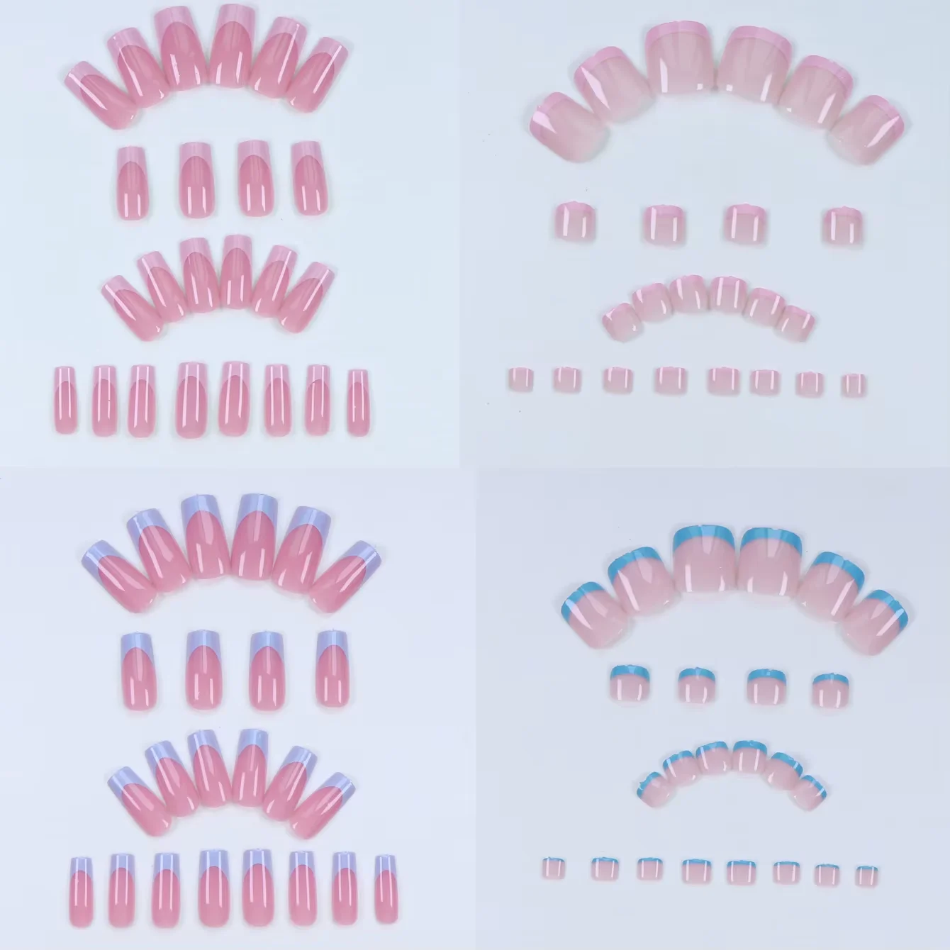 288 قطعة/1 مجموعة-أظافر راقصة الباليه المزيفة لليدين والطعام - هذه الأظافر المزيفة ذات الطراز المختلف تجعل أصابعك تبدو طويلة وأنيقة