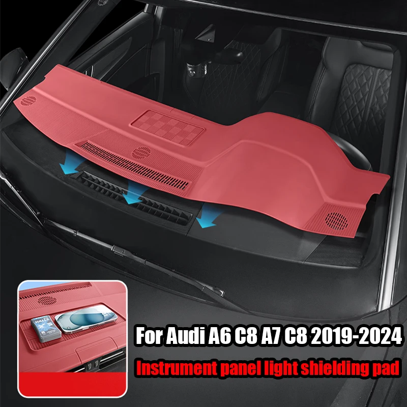 For Audi A6 A7 C8 2019 2020 2021 2022 2023 2024 Sun protection pad for center console silicone shading pad for instrument panel