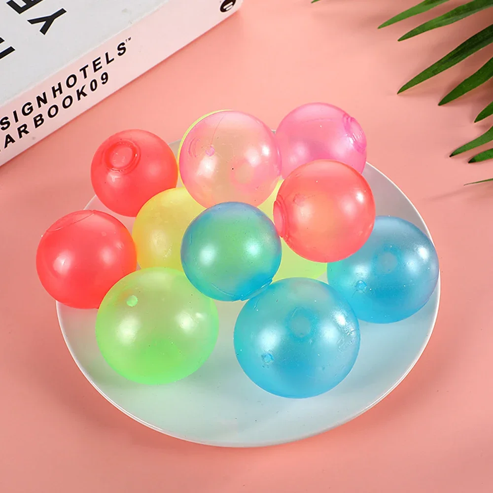 High Bounce Glowing Sticky Ceiling Balls Luminous Throw Wall Target Ball Adult Kids Outdoor Squash Stress Relief Toy Gifts