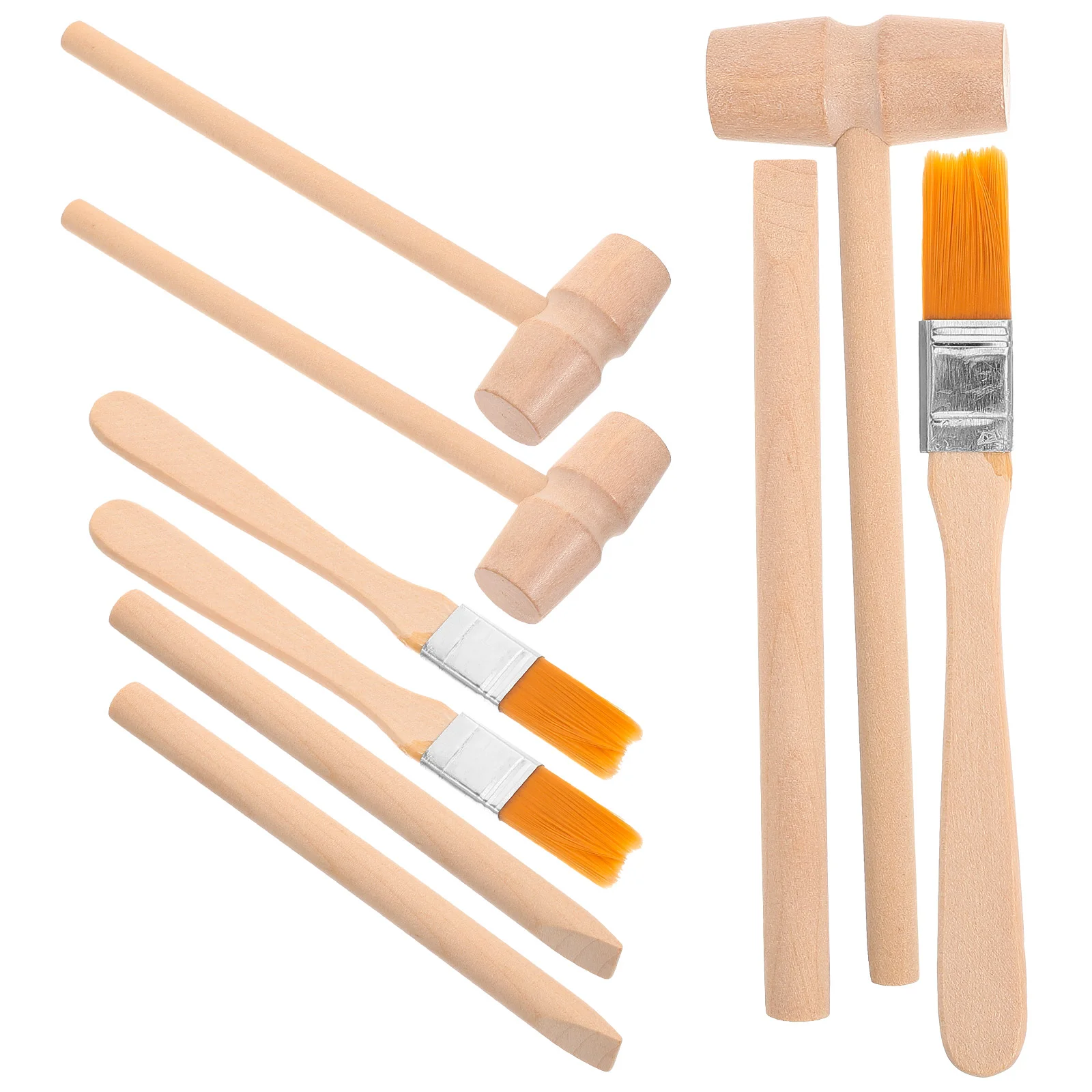 

3 Sets Archaeological Tools Toy Chisel Brush Dig Kit Kids Excavation For Gemstones And Crystals Digging Toys Wooden Hammer