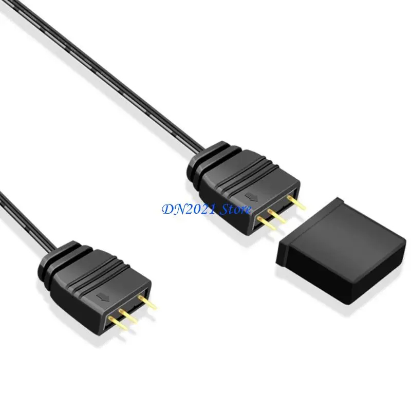 F3KE Argb 5V 3PIN Extension Cable Adapter 33cm 1 a 4 RGB Splitter Cable Cable Formsi LED Splitter