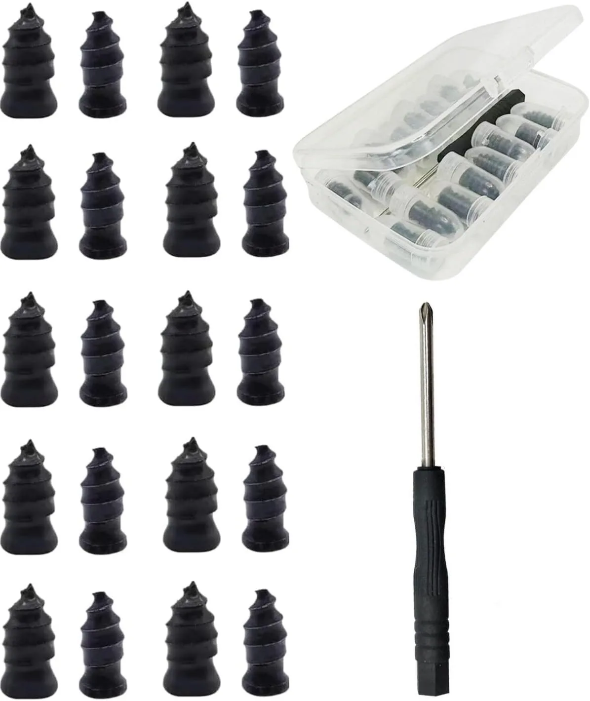 Self-Service Tire Repair Nails for Flat Tires,Rubber Tire Plugs Vacuum Puncture Repair Kit for Motorcycle Tire Repair Screws