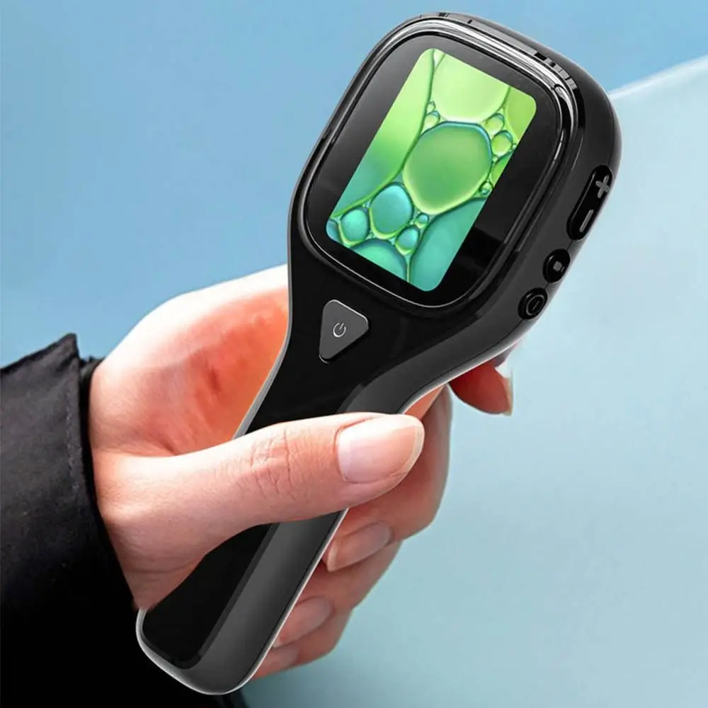 

with 2 inch Screen Kids Microscope 200x Zoom High Definition Handheld Magnifying Glass Digital Rechargeable Children Microscope