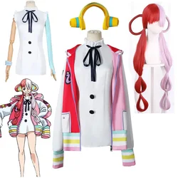 Uta One Piece Cosplay Costume Film Red Uta's Wig Headphone Props The Singer Of The World Coat And Tops Halloween Party Costumes