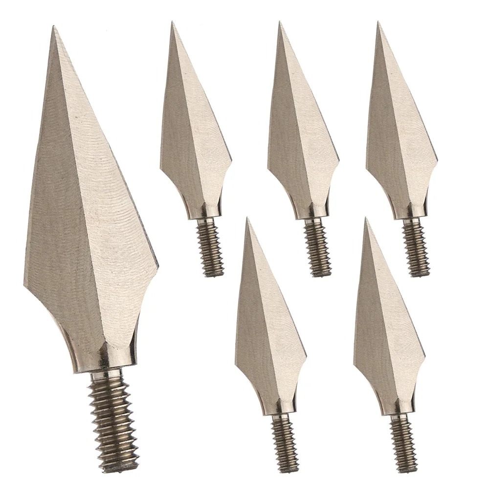 6/12/24 pcs Archery Hunting Broadheads For Our 6.25 inch Shaft 77 Grain Willow-leaf broad Screw Tips Sharp Screw-In Arrow Heads