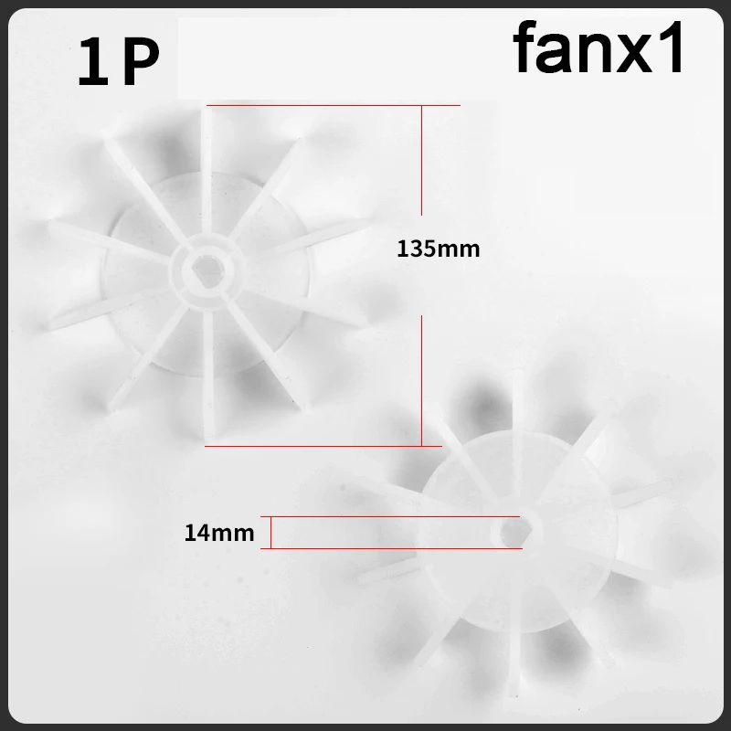 1PCS Pompa d'aria a trasmissione diretta Ventola di raffreddamento Parte del compressore d'aria senza olio Pale in plastica Pala del ventilatore del motore Foglia del vento diritta/obliqua