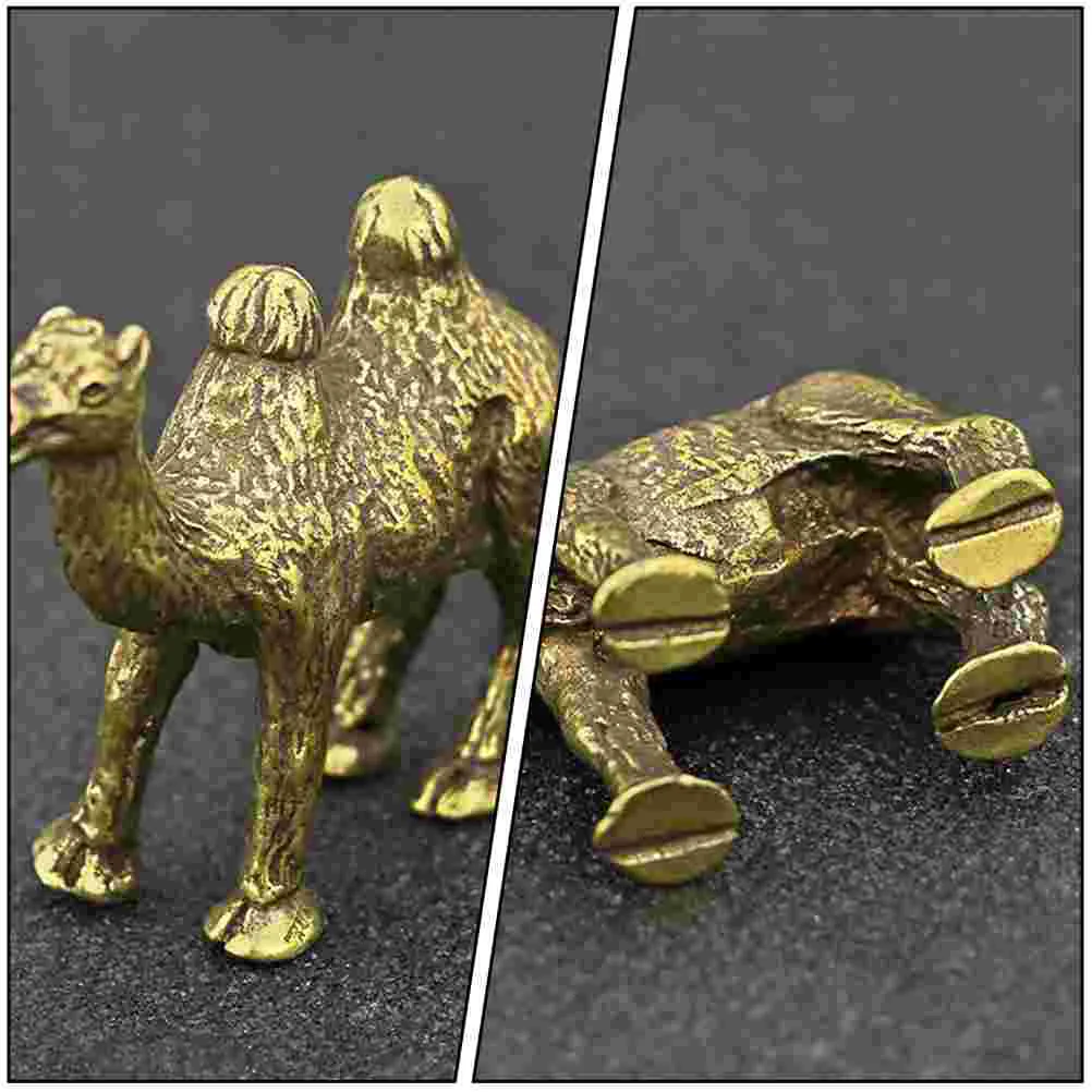 Camel Ornaments Mini Copper Decor Manual Statue Decoration Desktop Adornment Tabletop