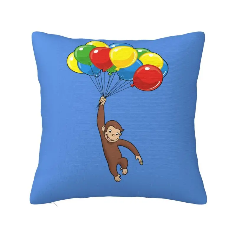 Custom Funny George The Curious Anime Monkey Pillow Case Luxury Cushion Cover Soft Pillowcase