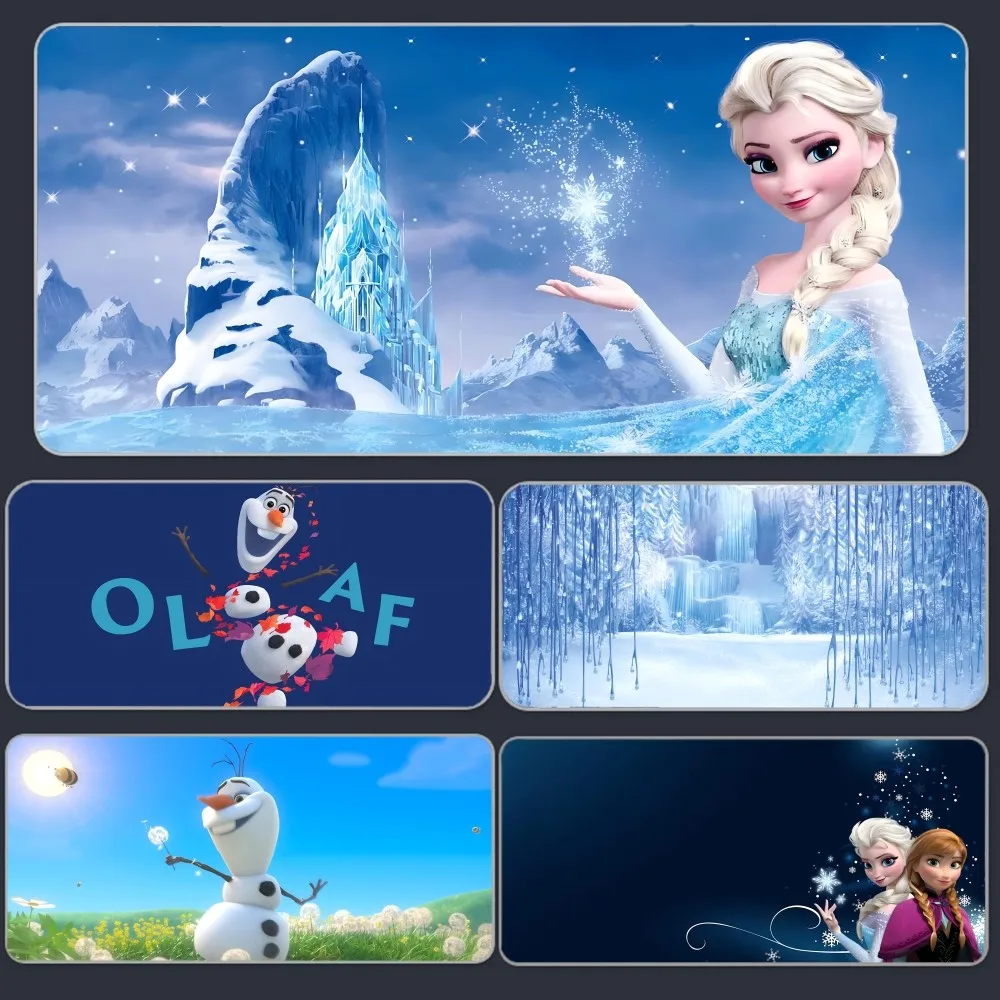 AnimeF-Frozen Elsa Mousepad Large Gaming Mouse Pad LockEdge Thickened Computer Keyboard Table Desk Mat