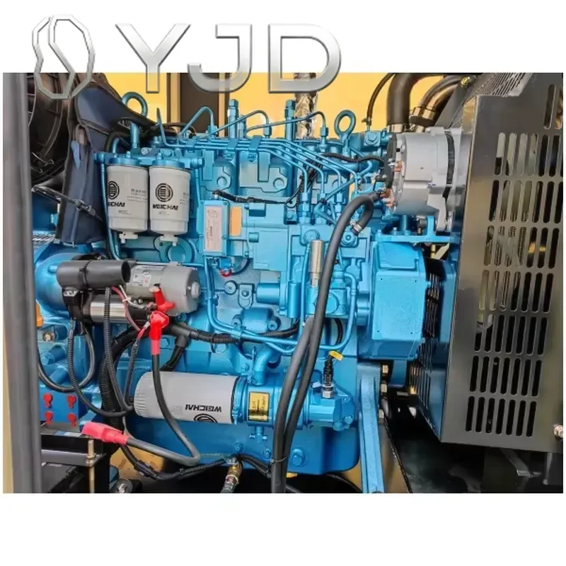 YJD Portable Diesel Generator Sets AC Three Phase 32KW 40KVA 380V Silent Open Frame 60/50Hz ATS Remote Control