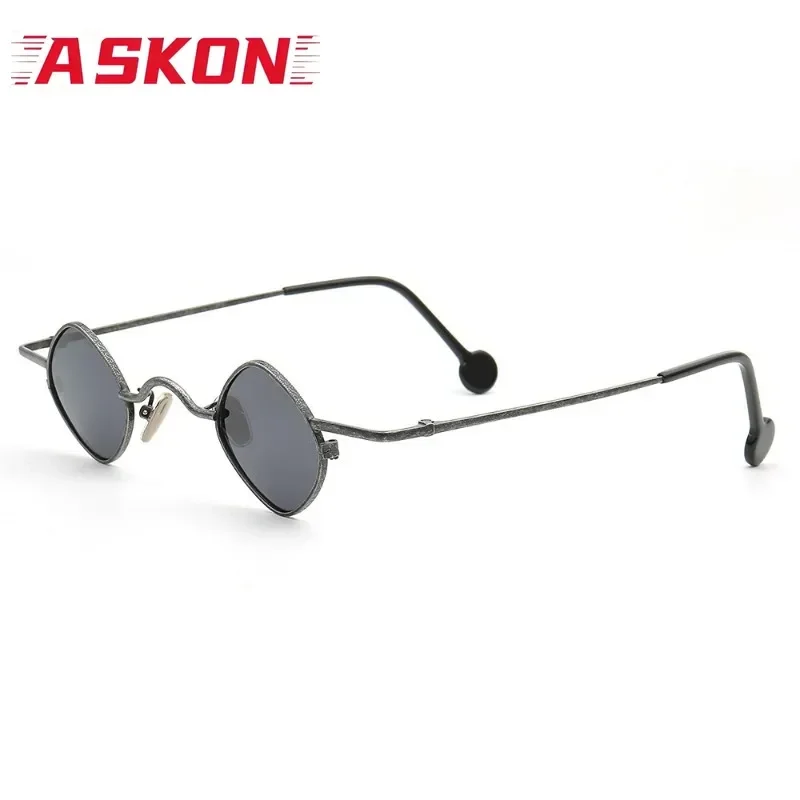 ASKON beach Polarized Sunglasses man Women metal retro Glasses men Eyeglasses woman UV400 travel for small face 34mm lens width