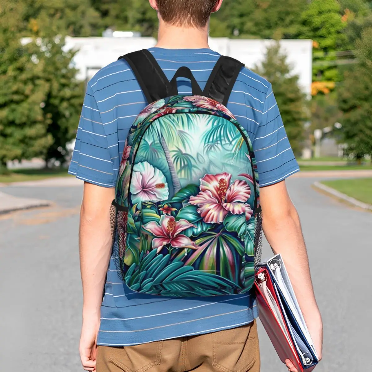 Tropical Blossom Harmony Backpack Student BookBag Children School Bag Laptop Shoulder Bags for Boys Girls