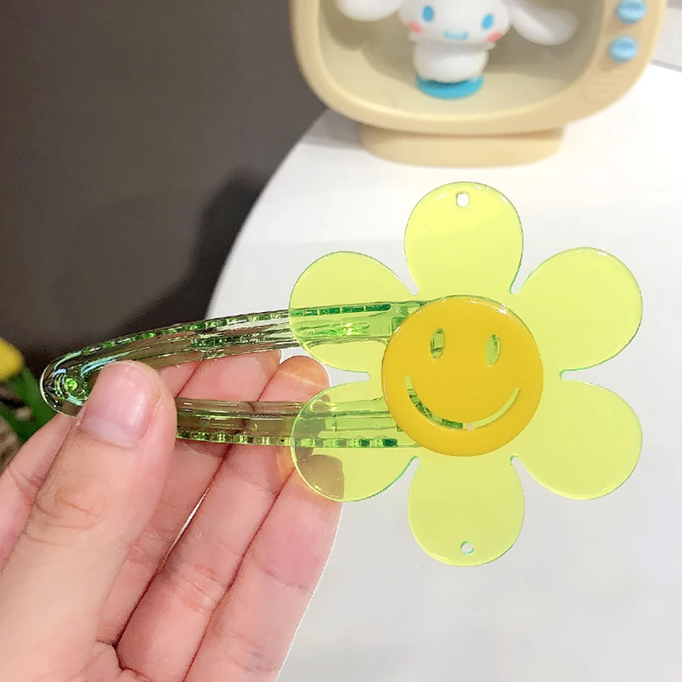 Molans Cute Colorful Smile Flowers Hair Clips Children Lovely Hair Decorate Hairpin Barrette Fashion Hair Accessories