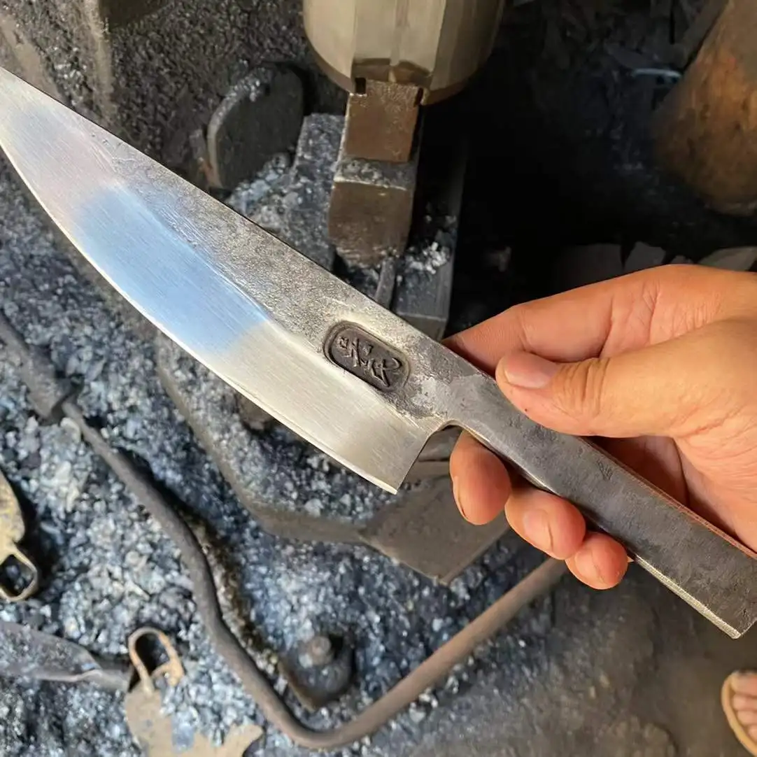 7.5 بوصة سكين الطاهي مسحوق سبائك الصلب شفرة جزار الساطور اللحوم تقطيع الخضروات اليدوية مزورة الكل في واحد سكاكين المطبخ