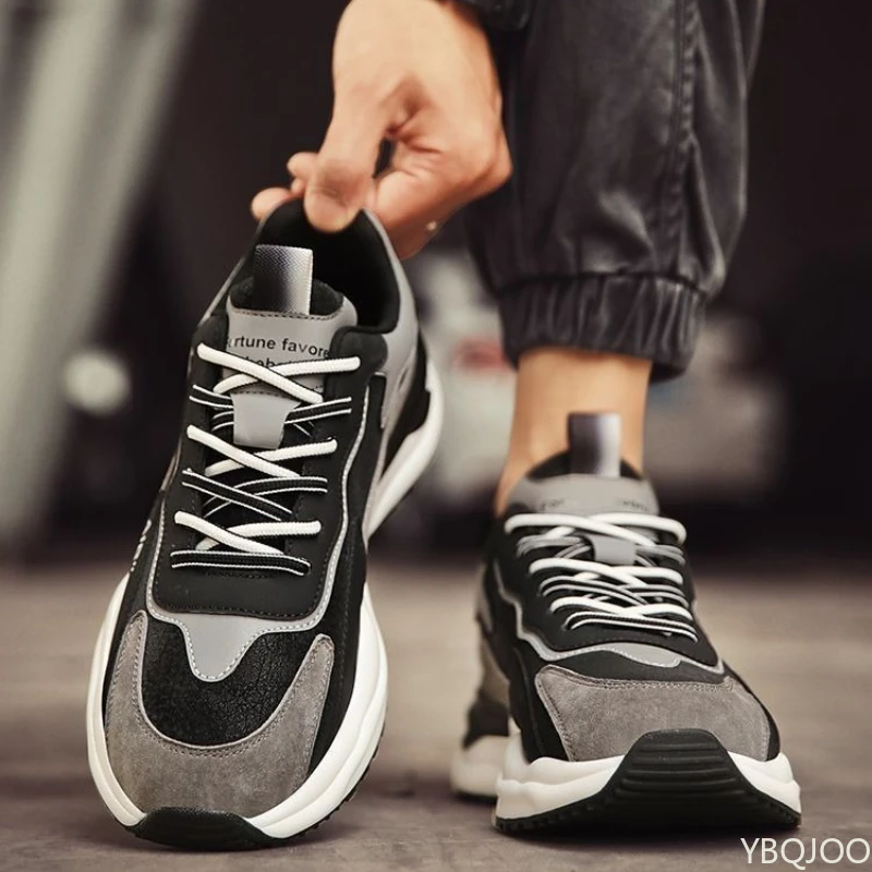 

Мужская осенняя спортивная универсальная повседневная обувь, противоскользящая, увеличивающая рост, простая удобная повседневная износостойкая мужская обувь