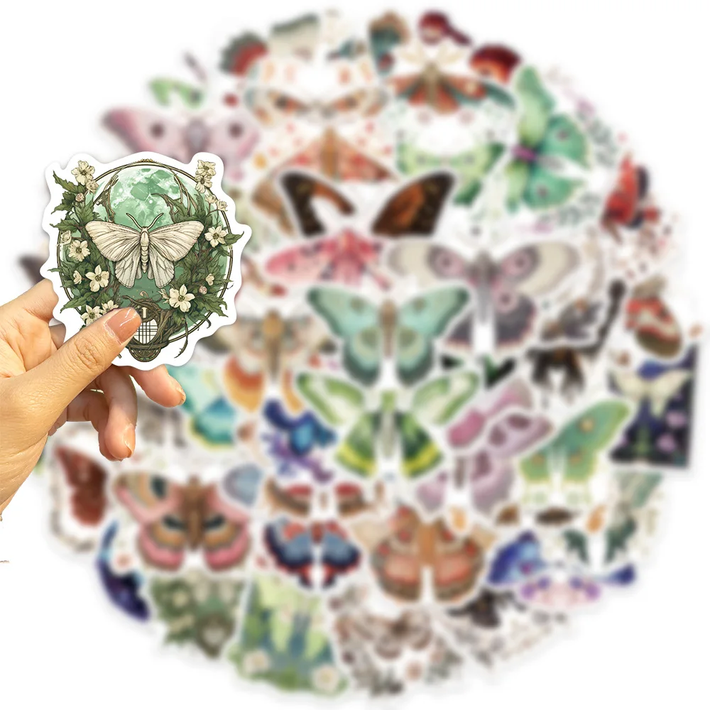 10/50Pcs Dark Series Ghost Moth Horror Cartoon Sticker DIY Phone Laptop Luggage Skateboard Graffiti Decals Fun for Kid Gift
