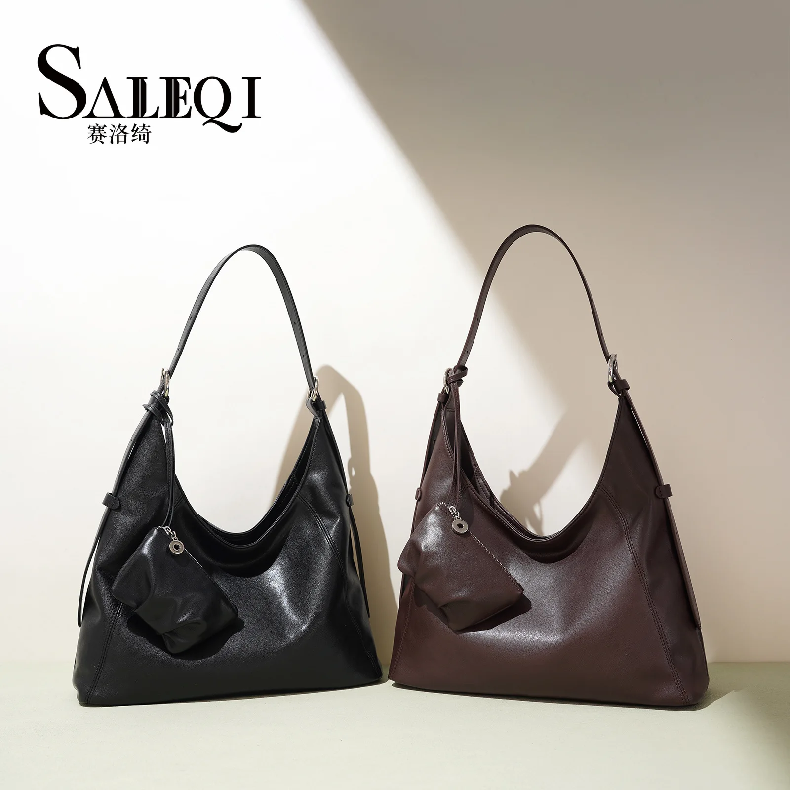 

Genuine Leather Fashion Women's Shoulder Large Armpit Bag Luxruy Designer Brand Casual Tote Female Commuter Crossbody Bags New