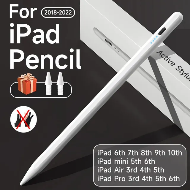 Dla Apple Pencil 2 iPad Pen Palm Rejection Stylus dla iPad Pro Mini 6 Air 2022 2021 2020 2019 2018 dla Apple Pen iPad Pencil