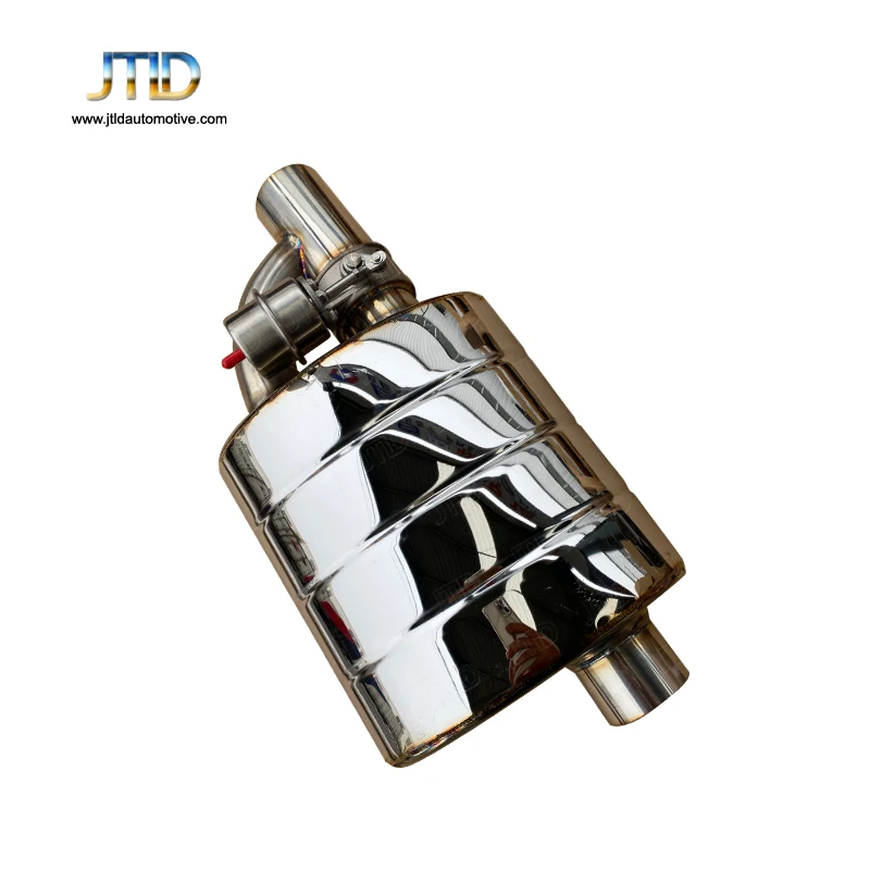 JTLD Performance 76mm Universal Stainless Steel Vacuum Valve Muffler For Car Exhaust Valvtronic Mufflers car assecories escape