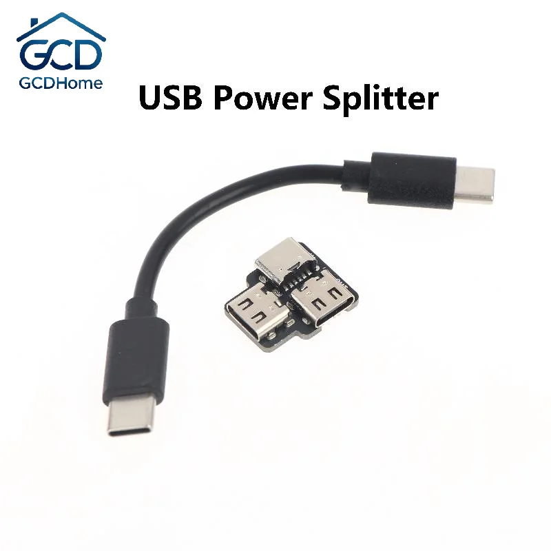 Type C to Dual USB Power Splitter Module 1 to 2 High Speed Charging Adapter for Reliable Data Power Transfer in Office