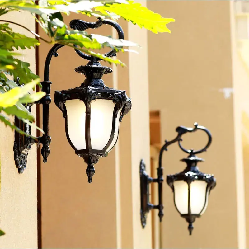 

Outdoor Lights Waterproof Garden Villa Courtyard Gate Corridor Lamp Retro Hallway Wall Sconce European Led Landscape Lighting