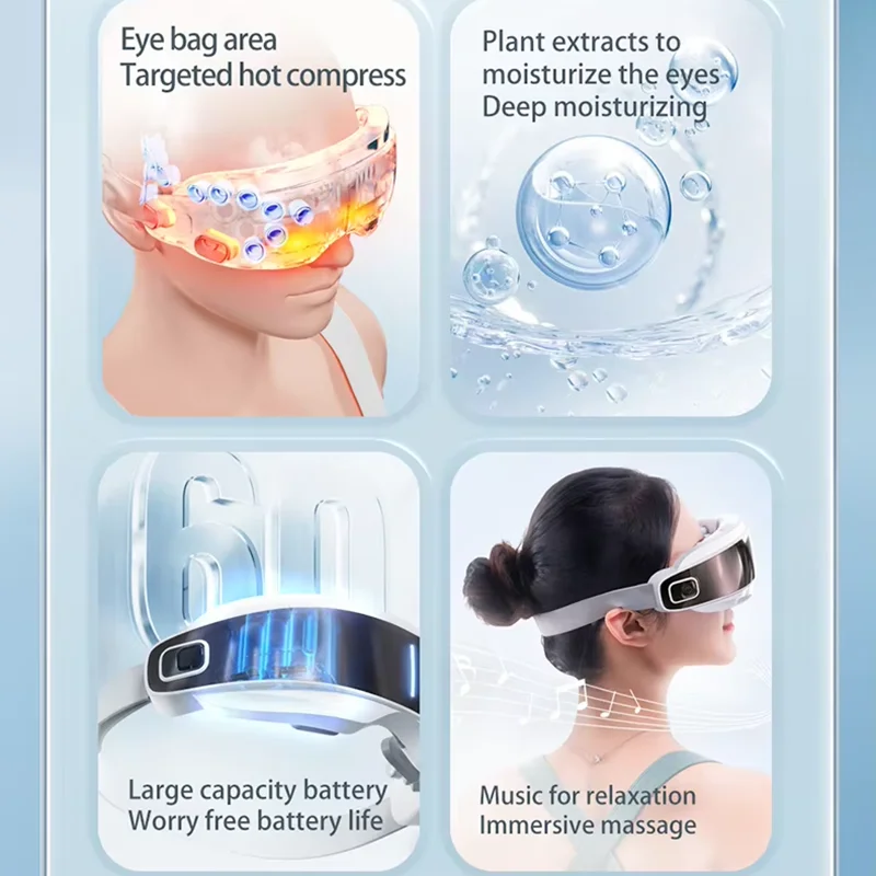 Nebulized Steam Eye Moistening Device, Multi-Mode Vibration Massager, Constant Temperature Hot Compress To Relieve Eye Fatigue