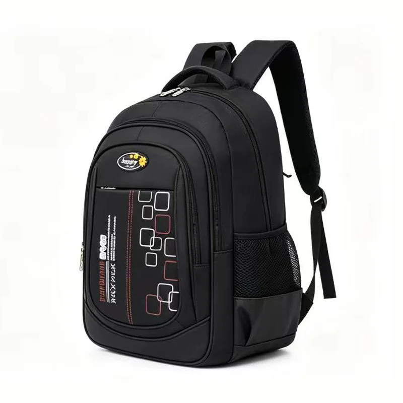 School Backpacks Trend Black Letter Flower Graphic School Bag Fashion Trend Outdoor Travel Backpack Zipper Shoulder's Bag
