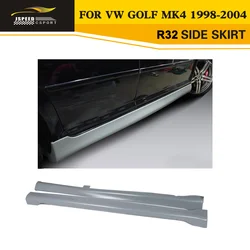 PU Unpainted Side Skirts Apron Kit for Volkswag VW Golf 4 MK4 R32 Door Bumper Extension Lip 1998 1999 2000 2001 2002 2003 2004