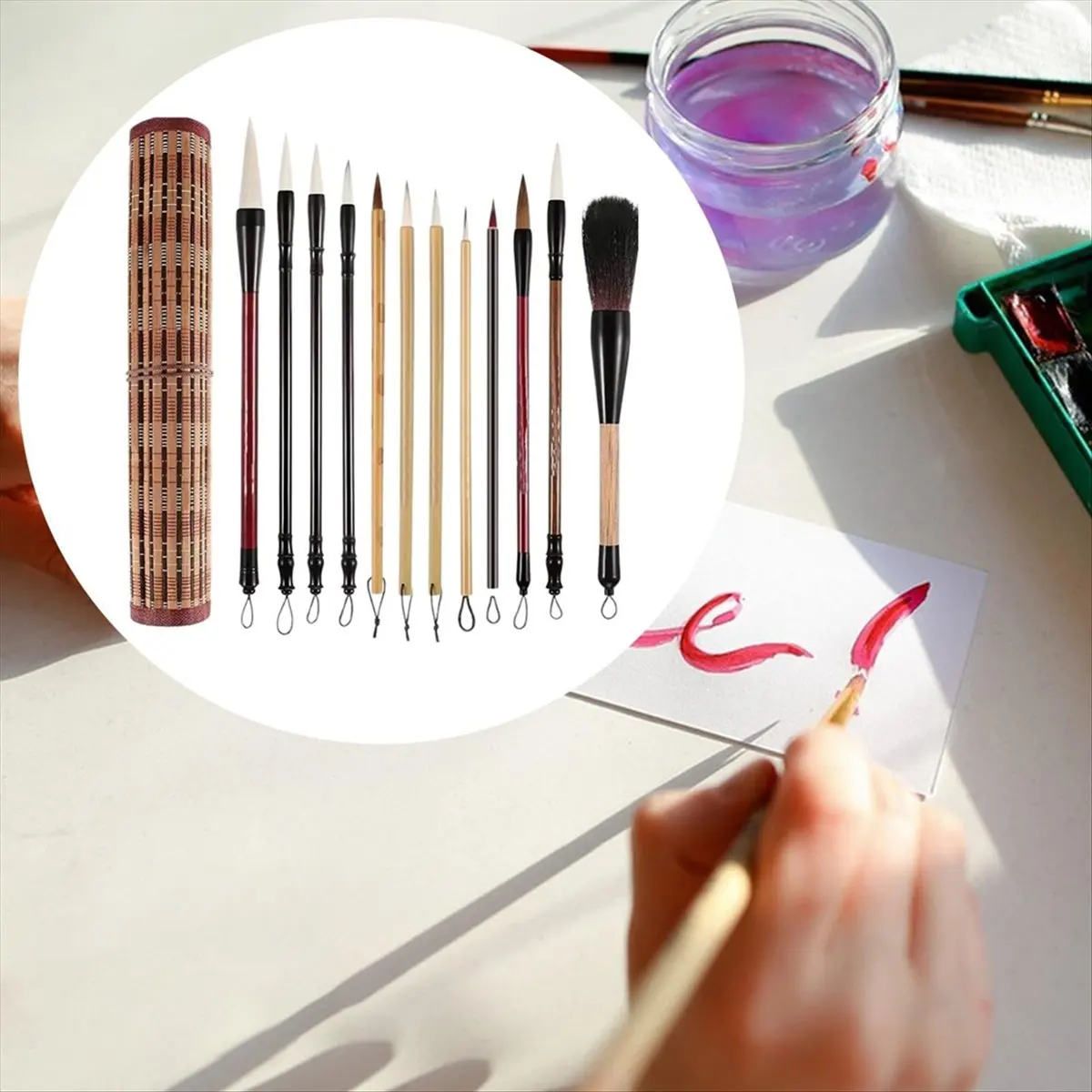 Super Sale Painting and Calligraphy Brushes -Versatile Chinese Painting Ink Brushes,Painting Writing Watercolor Brushes for Draw
