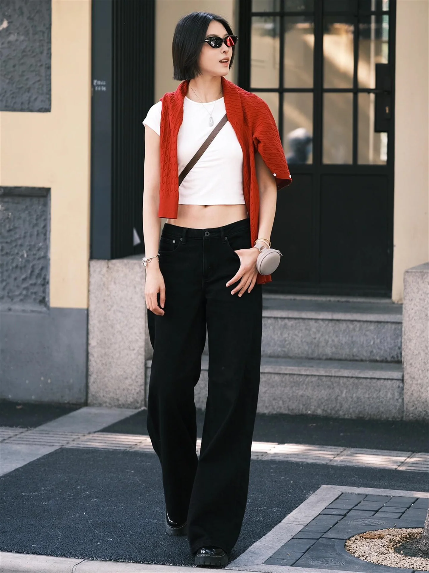 

Американские джинсы в уличном стиле с низкой посадкой, черные, прямые, женские, свободные, зауженные, удлиненные, широкие, узкие брюки-клеш