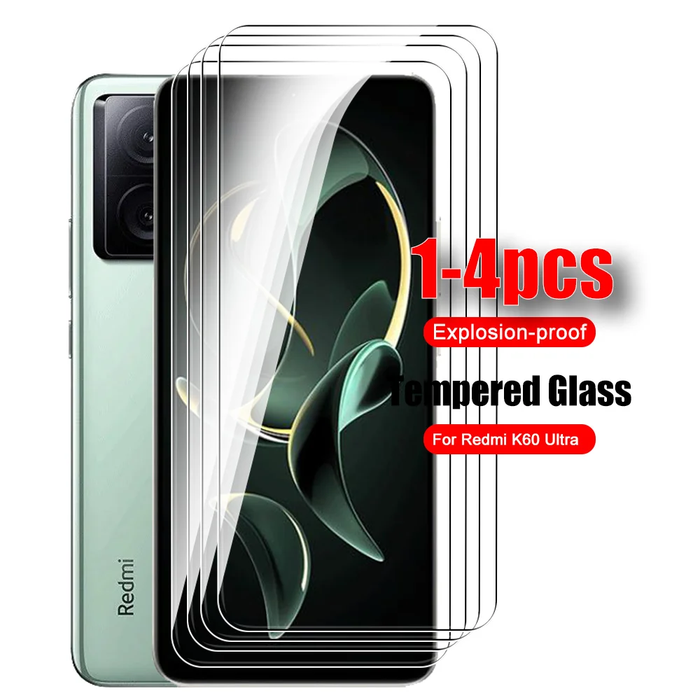 1-4Pcs Tempered Glass For Xiaomi Redmi K60 Ultra 5G Screen Protector RedmiK60Ultra K60Ultra K 60 Extreme Edition Protective Film