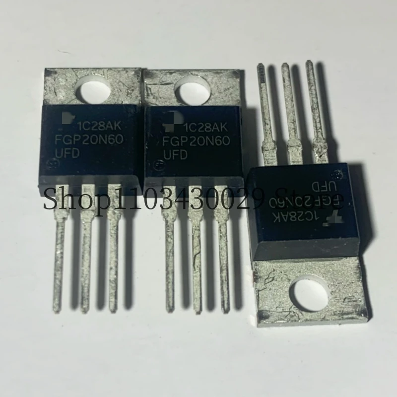 10Pcs New and Original FGP20N60UFD FGP20N60 TO-220 20A 600V IGBT Power Tube