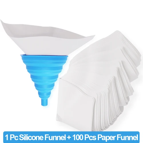 Piezas de impresora 3D, embudo, filtro de papel desechable, resina UV ecológica más gruesa, consumibles de fotocurado LCD, 50/100 Uds.