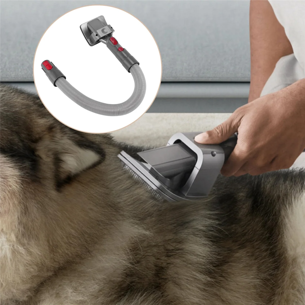 Para herramienta de cuidado de mascotas, accesorio para el pelo de mascotas, aspiradora con cepillo para perros para accesorio de manguera V11 V10 V8 V7 V6