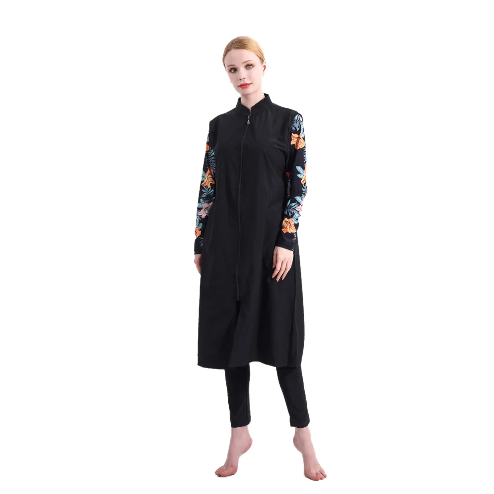 Muslim Swimwear women Modest Swimming Suit For Women islamic Long Sleeve Burkini Abaya Abayas Swimsuit Cover Ups Bat Shirt Hijab