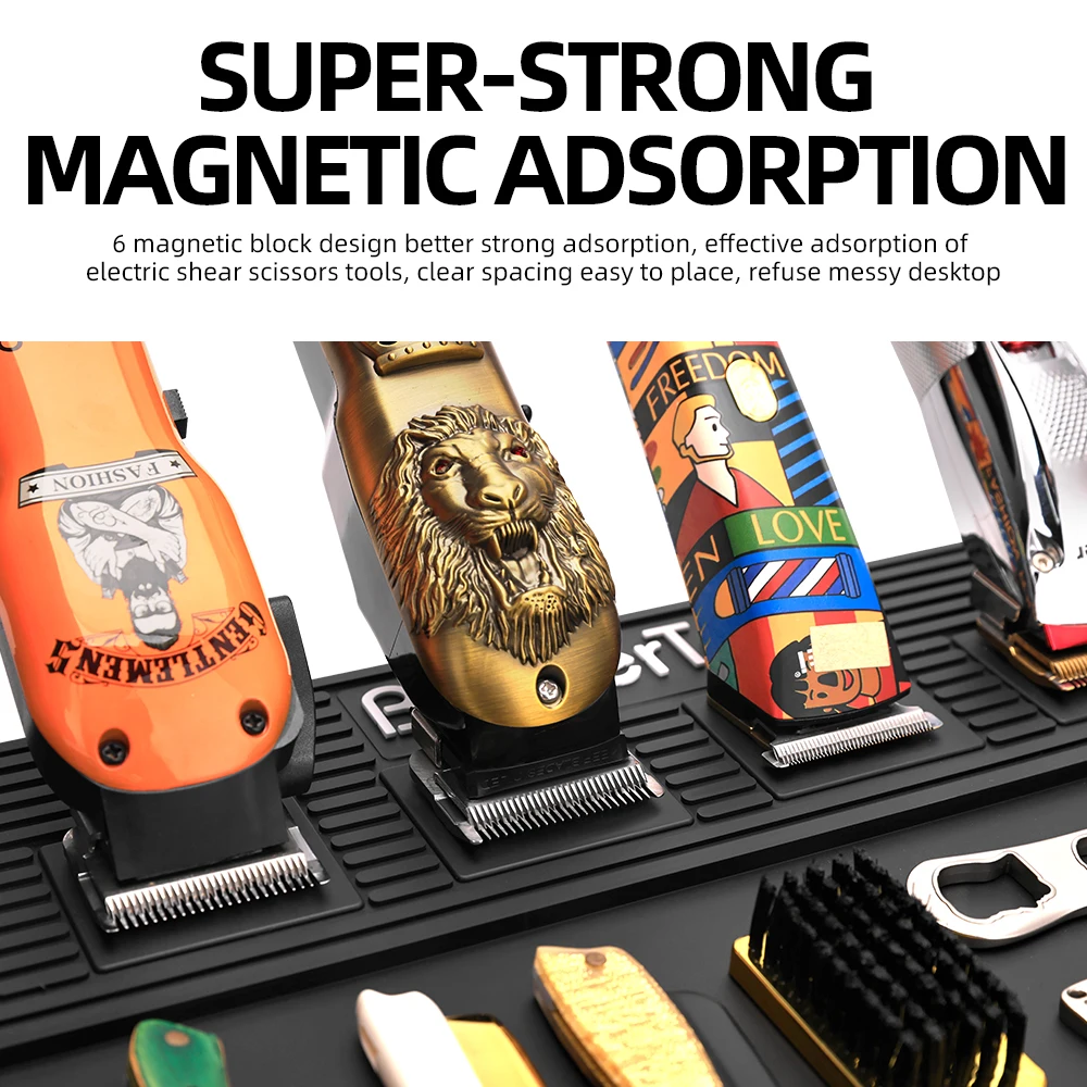 Afbeelding 6: 3/6 Grid Elektrische Push Opslag Mat Kappers Magnetische Lade hittebestendig Pad Siliconen Kussen Clip Schaar Display mat Tool