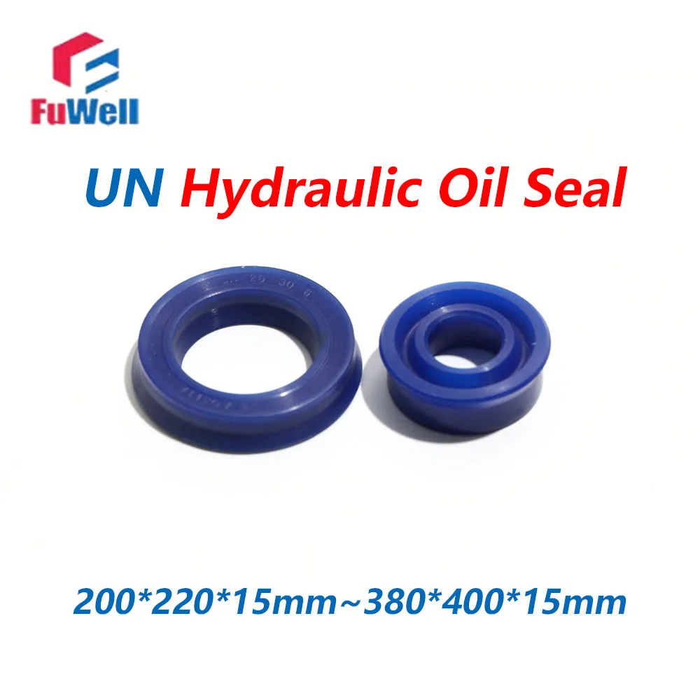 

Fuwell 1pcs UN Type Polyurethane Hydraulic Oil Seal Wear-Resistant PU Sealing Parts for Piston Rod 200*220*15mm~380*400*15mm