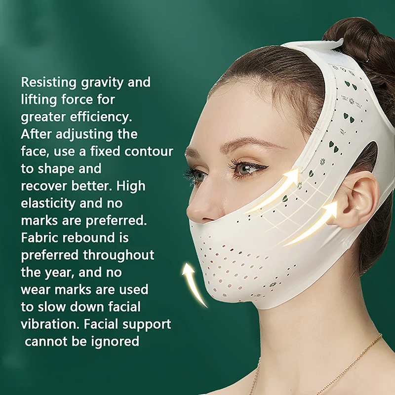 Elastic V-Shaped Face Slimming Belt Facial Lifting Band for Cheek Firming Wrinkle Reduction Beauty Skin Care Accessory
