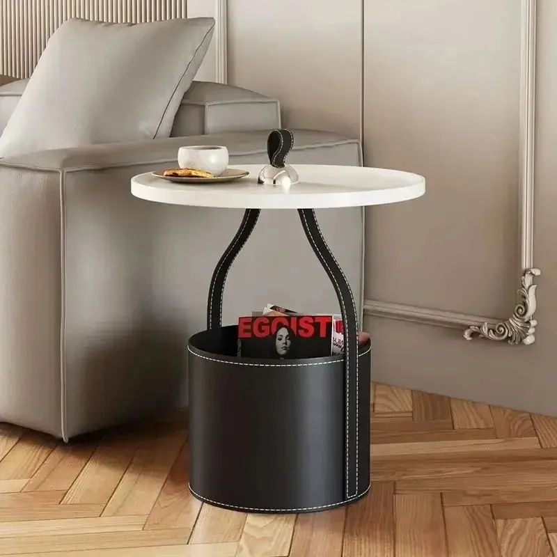 White Modern Coffee Table Side Luxury High Quality Designer Coffee Table Leather Bedroom Mesa De Centro Living Room Furniture