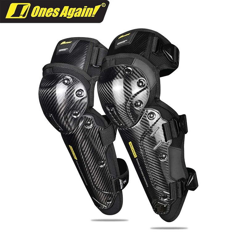 Motocross Knee Pad Reflective Carbon Fiber Motorcycle Knee Guard Anti-fall Motocross Accessories Sport Kneepad Safety Gear