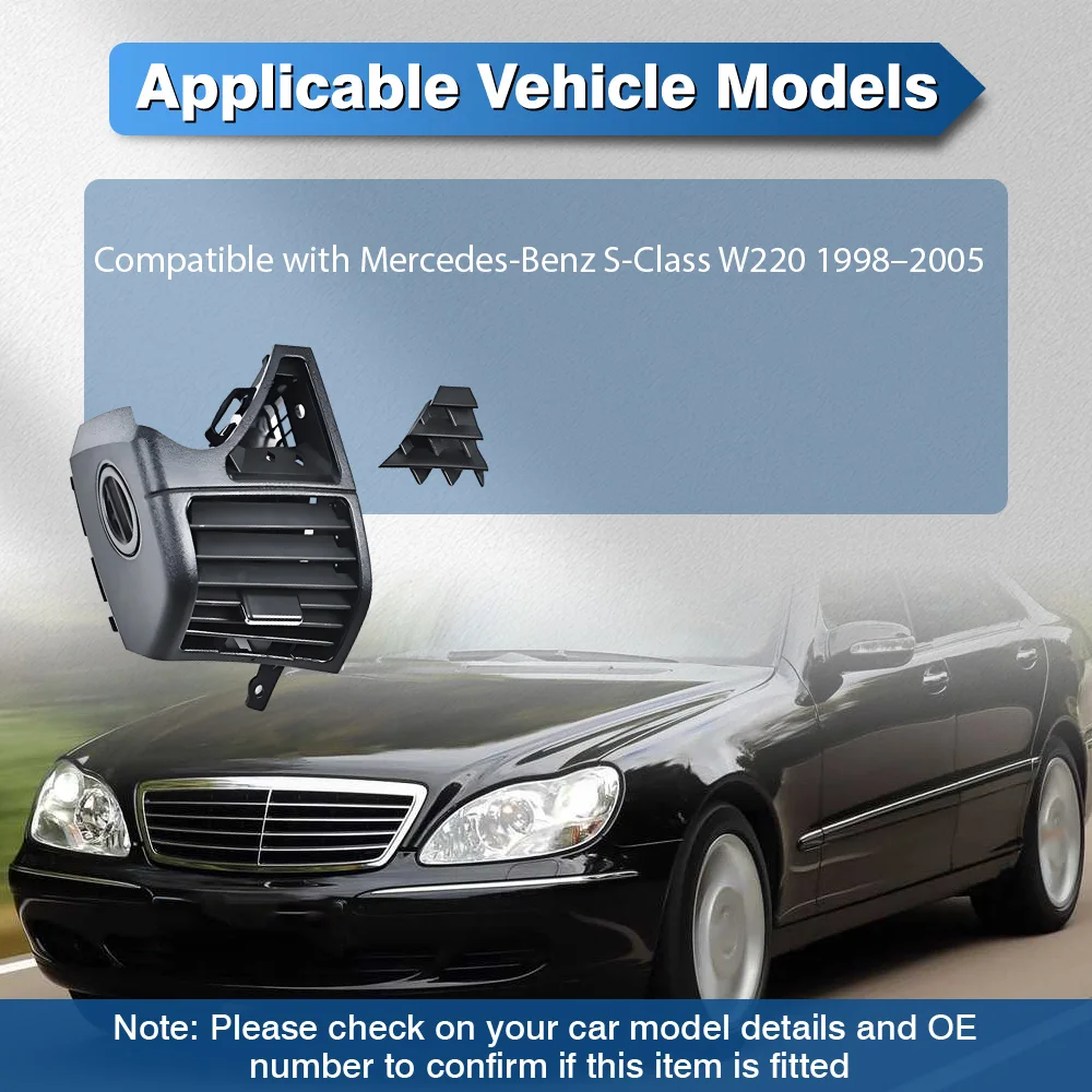 

For Mercedes-Benz S-Class W220 1998–2005 Air Conditioning Vents Decorative Panels Left or Right 22083002547241