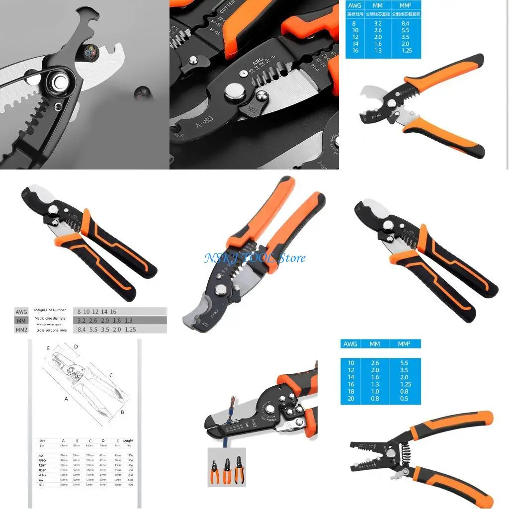 

L8RC GREENER Terminal Crimping Plier Stripper Cutter Automatic Plier Cutting Tools