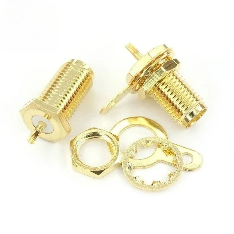 5pcs/lot SMA-KY-1.13 RF Coaxial Adapter Connector Female Hexagon Antenna External Screw Inner Hole