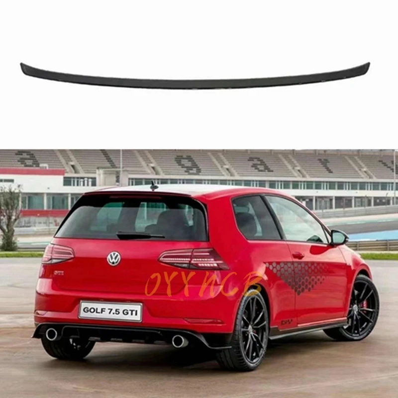 For Volkswagen Golf MK7 MK7.5 Standard R-Line and GTI 2013-2020 Gloss Black tcr Style Rear Roof Spoiler Wing Lip