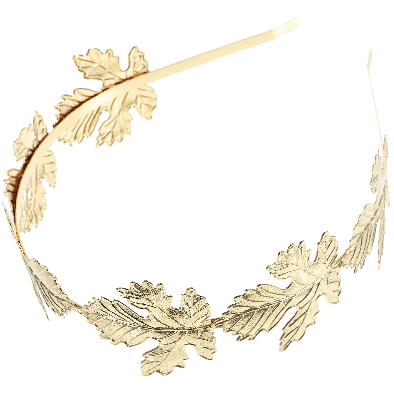 

Fashionable Gold Plated Maple Leaf Headband Metal Crown for Women Elegant Natural Aesthetic Lightweight Comfortable Wedding