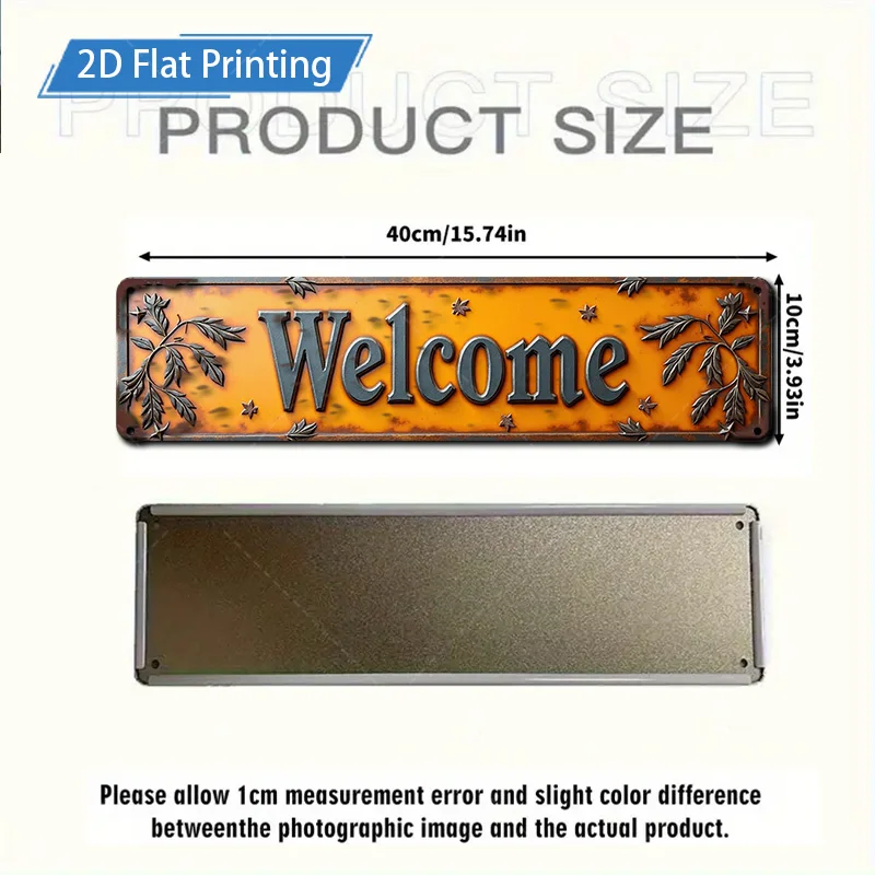 1 قطعة علامة معدنية ، 4x16 بوصة علامة ترحيب ريفية خمر جدار معدني الفن مزرعة ديكور ديكور المنزل #2