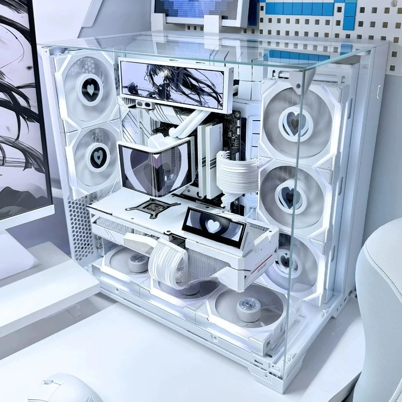 Pc Gaming Prebuilt - ห้องพักวิวทะเลสุดหรูสีขาวบริสุทธิ์ คอมพิวเตอร์ตั้งโต๊ะรุ่น 9800X3D 5080 ดีไซน์สวยงาม