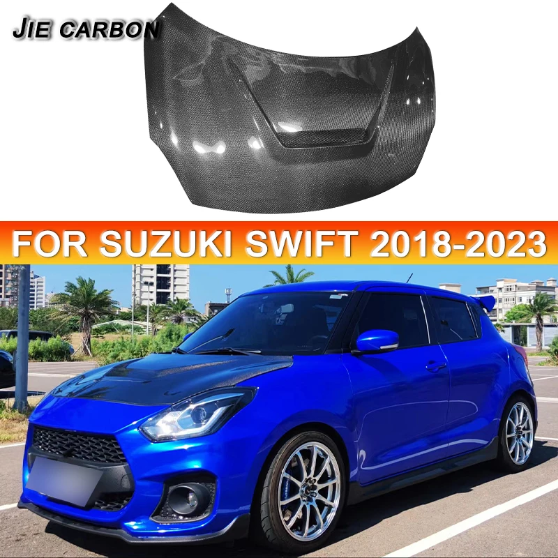 For Suzuki SWIFT Sport ZC33S 2018-2024 Exterior Carbon Fiber Car Front Hood Racing Style Vents Cooling Hood Kit